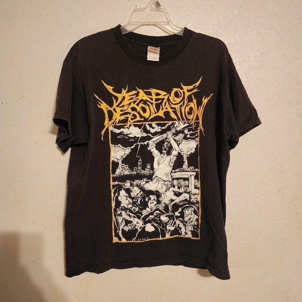 Woods of Desolation Metal Band Short Sleeve Tee Size L (read description)